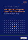Buchcover Vertragsabschlusspraxis deutscher Unternehmen