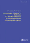 Buchcover «La nostalgia del sacro» – Die Poetik von Pier Paolo Pasolini im Spannungsfeld von Heiligem und Profanem