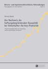 Buchcover Der Nachweis der haftungsbegründenden Kausalität bei fehlerhafter Ad-hoc-Publizität