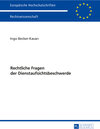 Buchcover Rechtliche Fragen der Dienstaufsichtsbeschwerde