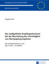 Buchcover Der maßgebliche Empfängerhorizont bei der Beurteilung der Unrichtigkeit von Wertpapierprospekten