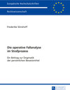 Buchcover Die operative Fallanalyse im Strafprozess