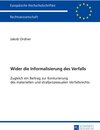 Buchcover Wider die Informalisierung des Verfalls