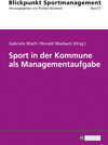 Buchcover Sport in der Kommune als Managementaufgabe