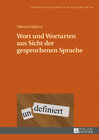 Buchcover Wort und Wortarten aus Sicht der gesprochenen Sprache