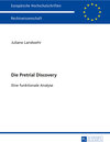 Buchcover Die Pretrial Discovery