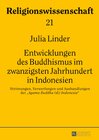 Buchcover Entwicklungen des Buddhismus im zwanzigsten Jahrhundert in Indonesien