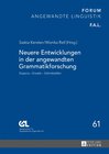 Buchcover Neuere Entwicklungen in der angewandten Grammatikforschung