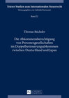 Buchcover Die Abkommensberechtigung von Personengesellschaften im Doppelbesteuerungsabkommen zwischen Deutschland und Japan