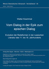 Buchcover Vom Dialog in der Epik zum epischen Dialog