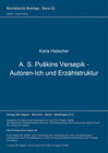 Buchcover A. S. Puškins Versepik - Autoren-Ich und Erzählstruktur
