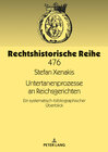Buchcover Untertanenprozesse an Reichsgerichten