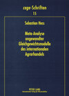 Buchcover Meta-Analyse angewandter Gleichgewichtsmodelle des internationalen Agrarhandels