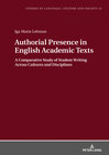 Buchcover Authorial Presence in English Academic Texts