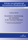 Buchcover Konstitutive Anerkennung mit Aufnahme in die Vereinten Nationen