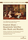 Buchcover Friedrich Wieck – Gesammelte Schriften über Musik und Musiker