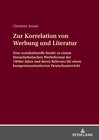 Buchcover Zur Korrelation von Werbung und Literatur