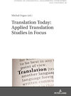Buchcover Translation Today: Applied Translation Studies in Focus