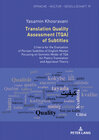 Buchcover Translation Quality Assessment (TQA) of Subtitles