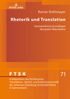 Buchcover Rhetorik und Translation