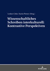 Buchcover Wissenschaftliches Schreiben interkulturell: Kontrastive Perspektiven