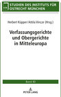 Buchcover Verfassungsgerichte und Obergerichte in Mitteleuropa