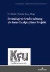 Buchcover Fremdsprachenforschung als interdisziplinäres Projekt