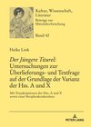 Buchcover «Der Jüngere Titurel»: Untersuchungen zur Überlieferungs- und Textfrage auf der Grundlage der Varianz der Hss. A und X