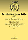 Buchcover Quellen zum Deutschen Richtergesetz vom 8.9.1961