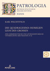 Buchcover Die Quadragesima-Homilien Leos des Großen