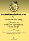 Buchcover Quellen zum Deutschen Richtergesetz vom 8.9.1961