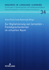Buchcover Zur Digitalisierung von Lernorten – Fremdsprachenlernen im virtuellen Raum