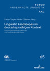 Buchcover Linguistic Landscapes im deutschsprachigen Kontext