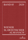 Buchcover Wiener Slawistischer Almanach Band 85/2020