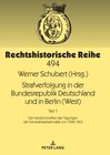 Buchcover Strafverfolgung in der Bundesrepublik Deutschland und in Berlin (West)