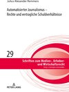 Buchcover Automatisierter Journalismus – Rechte und vertragliche Schuldverhältnisse