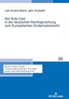 Buchcover Der Acte Clair in der deutschen Rechtsprechung zum Europäischen Zivilprozessrecht