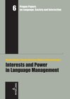 Buchcover Interests and Power in Language Management
