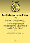 Buchcover Strafverfolgung in der Bundesrepublik Deutschland und in Berlin (West)