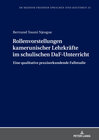 Buchcover Rollenvorstellungen kamerunischer Lehrkräfte im schulischen DaF-Unterricht