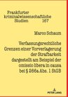 Buchcover Verfassungsrechtliche Grenzen einer Vorverlagerung der Strafbarkeit dargestellt am Beispiel der omissio libera in causa 