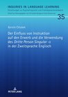 Buchcover Der Einfluss von Instruktion auf den Erwerb und die Verwendung des «Dritte Person Singular -s» in der Zweitsprache Engli