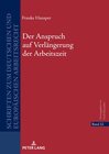 Buchcover Der Anspruch auf Verlängerung der Arbeitszeit