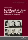 Buchcover Hans Falladas letzter Roman «Jeder stirbt für sich allein»
