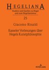 Buchcover Kasseler Vorlesungen über Hegels Kunstphilosophie