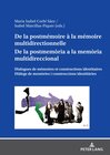 Buchcover De la postmémoire à la mémoire multidirectionnelle De la postmemòria a la memòria multidireccional