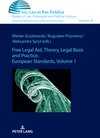 Buchcover Free Legal Aid, Theory, Legal Basis and Practice. European Standards