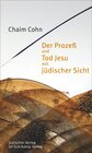 Buchcover Der Prozeß und Tod Jesu aus jüdischer Sicht