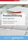 Buchcover Protokollführung leicht gemacht