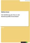 Buchcover Die Einführung des Euro in der Bundesrepublik Deutschland